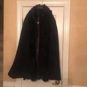 Gorgeous Faux Fur Cape Style Coat